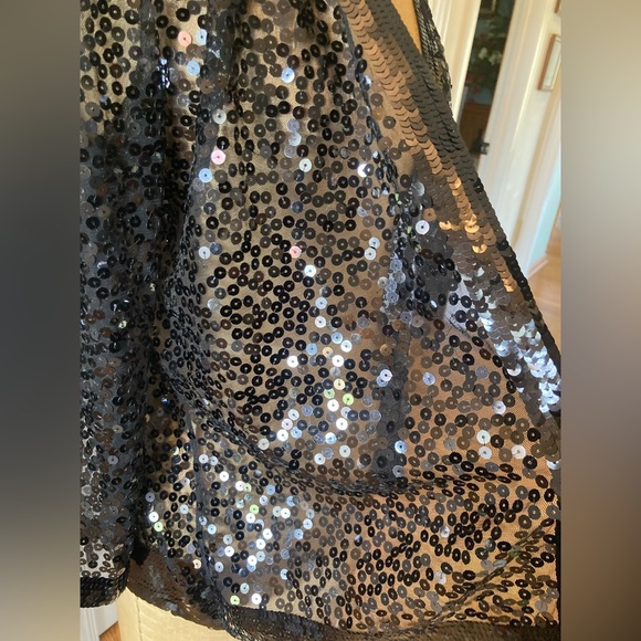 TWIGGY LONDON Sheer Sequin Open Cardigan. XL RUNS SMALL SO SPARKLY! - Picture 3 of 7